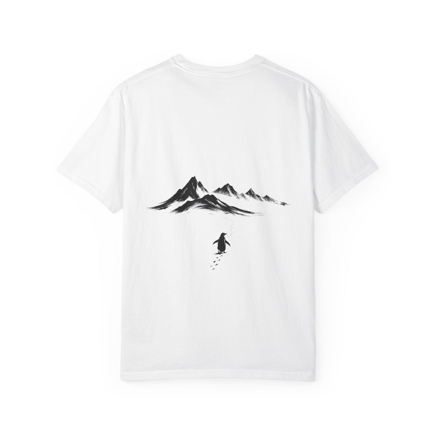 Penguin Hiking T-Shirt | Minimal Mountain Graphic Tee