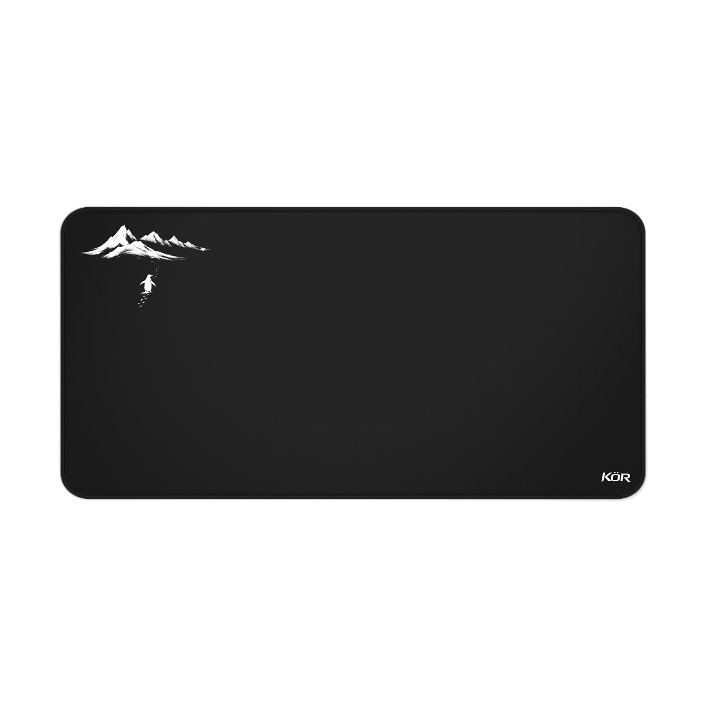 Mountain Diver Desk Mat — Minimal Black Gaming/Work Mouse Pad
