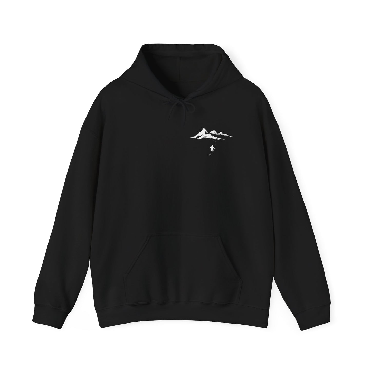 Hoodie — Minimal Mountain and Hiker Graphic Pullover