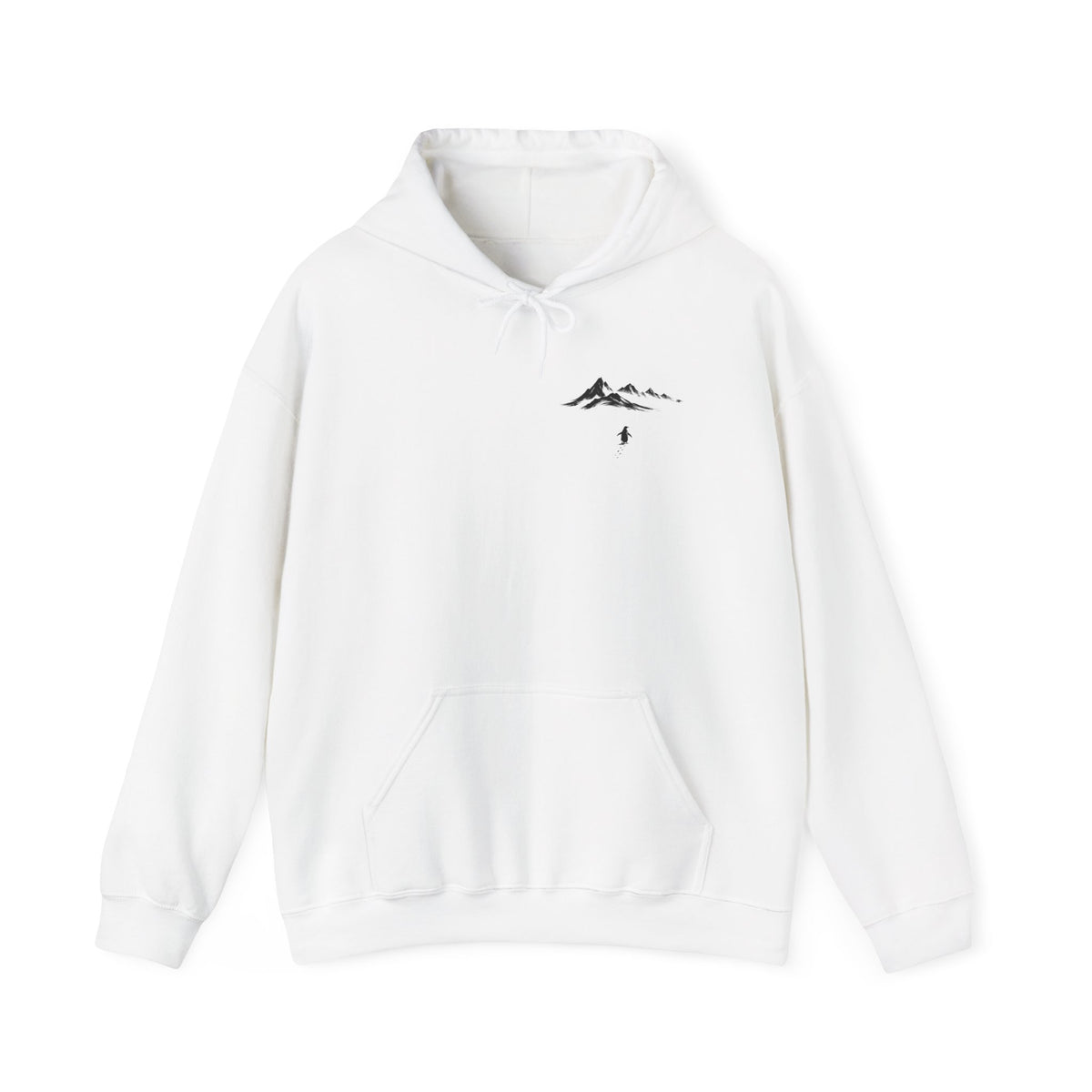 Hoodie — Minimal Mountain and Hiker Graphic Pullover