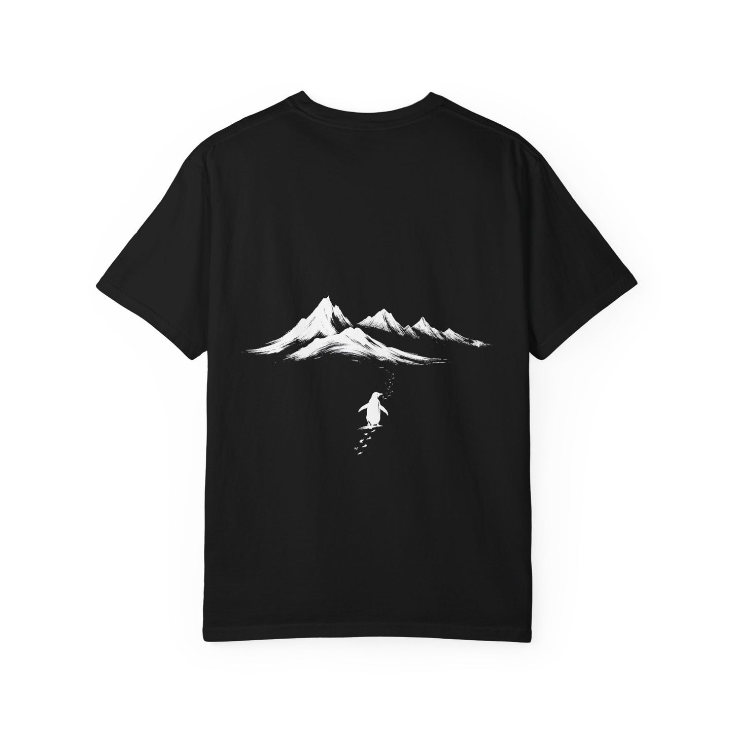 Penguin Hiking T-Shirt | Minimal Mountain Graphic Tee