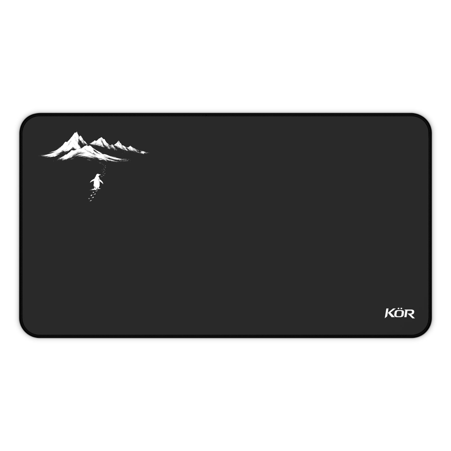 Mountain Diver Desk Mat — Minimal Black Gaming/Work Mouse Pad