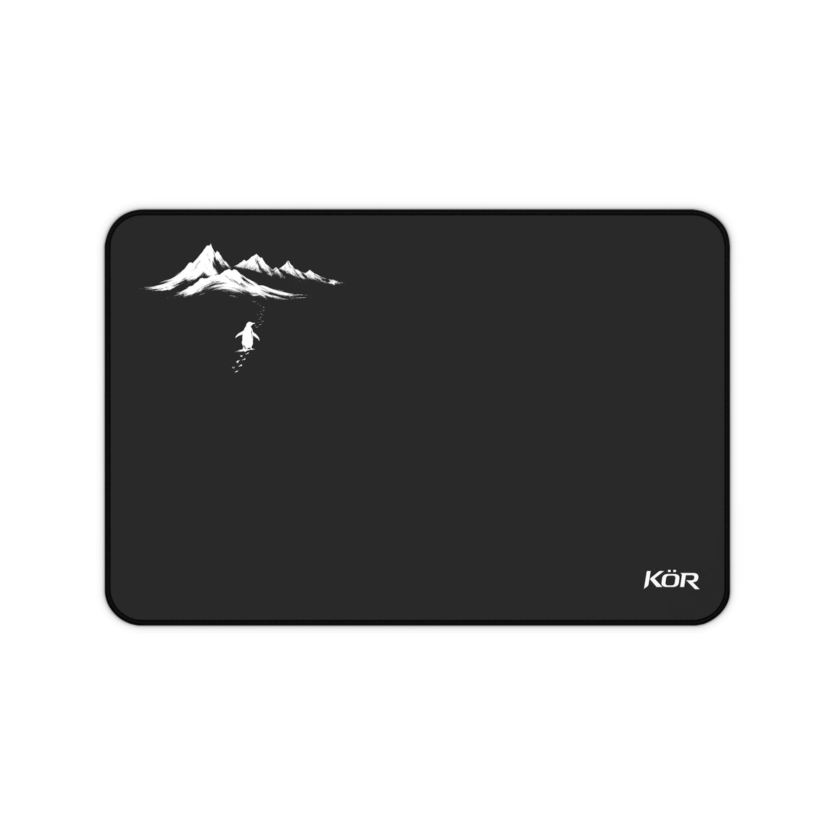 Mountain Diver Desk Mat — Minimal Black Gaming/Work Mouse Pad